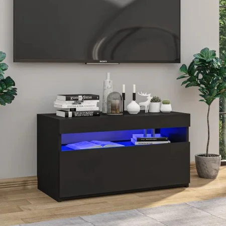 TV cabinet with LED lights black 75x35x40 cm by vidaXL, TV Furniture - Ref: Foro24-804393, Price: 53,42 €, Discount: %