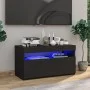 TV cabinet with LED lights black 75x35x40 cm by vidaXL, TV Furniture - Ref: Foro24-804393, Price: 53,42 €, Discount: %