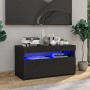 TV-Schrank mit LED-Leuchten schwarz 75x35x40 cm von vidaXL, TV-Möbel - Ref: Foro24-804393, Preis: 54,07 €, Rabatt: %