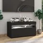 TV cabinet with LED lights black 75x35x40 cm by vidaXL, TV Furniture - Ref: Foro24-804393, Price: 53,42 €, Discount: %