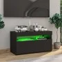 Mueble de TV con luces LED negro 75x35x40 cm de vidaXL, Muebles TV - Ref: Foro24-804393, Precio: 53,42 €, Descuento: %