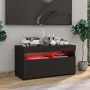 TV cabinet with LED lights black 75x35x40 cm by vidaXL, TV Furniture - Ref: Foro24-804393, Price: 53,42 €, Discount: %
