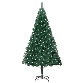 Árbol de Navidad artificial con LED y ramas gruesas verde 240cm