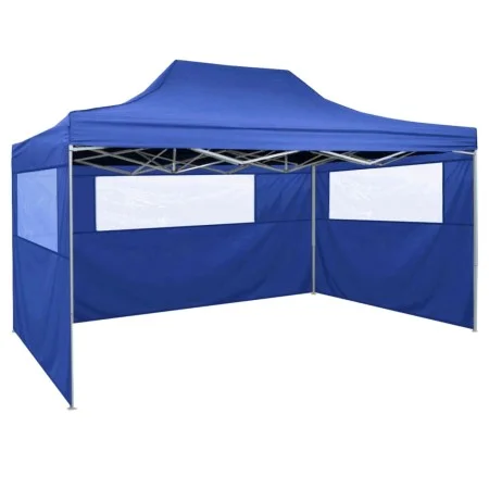 Professional folding tent with 3 walls blue steel 3x4 m by vidaXL, Tents and gazebos - Ref: Foro24-48890, Price: 160,92 €, Di...
