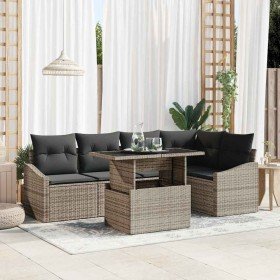 Conjunto de sofá de jardín 6 pcs Gris 100 x 55 x 73 cm