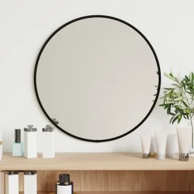 Black round wall mirror Ø 40 cm by vidaXL, Mirrors - Ref: Foro24-348185, Price: 31,54 €, Discount: %