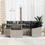 Conjunto de sofá de jardín 6 pcs Gris Claro y Gris Oscuro