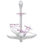 Silberner Klappanker aus Temperguss, 1,5 kg von vidaXL, Anker - Ref: Foro24-94281, Preis: 19,11 €, Rabatt: %