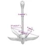 Ancla plegable con cuerda hierro maleable plateado 3,2 kg de vidaXL, Anclas - Ref: Foro24-94286, Precio: 40,60 €, Descuento: %