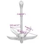 Ancla plegable hierro maleable plateado 2,5 kg de vidaXL, Anclas - Ref: Foro24-94282, Precio: 24,93 €, Descuento: %