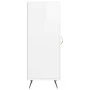 Hochglanzweißes Sperrholz-Sideboard 34,5 x 34 x 90 cm von vidaXL, Sideboards - Ref: Foro24-828510, Preis: 61,81 €, Rabatt: %