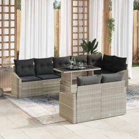 Conjunto de sofá de jardín 9 pcs Gris Claro y Gris Oscuro en Sofás de exterior | Comprar online en Foro24