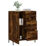 Smoked oak engineered wood sideboard 69.5x34x90 cm by vidaXL, Sideboards - Ref: Foro24-830265, Price: 100,33 €, Discount: %