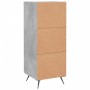 Aparador de madera contrachapada gris hormigón 34,5x34x90 cm de vidaXL, Aparadores - Ref: Foro24-830416, Precio: 56,93 €