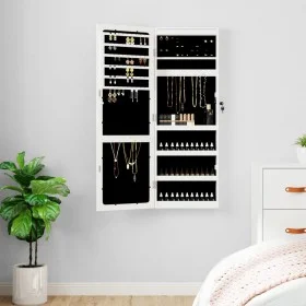 Wall-mounted mirror with jewelry cabinet and LED lights in white by vidaXL, Mirrors - Ref: Foro24-353244, Price: 96,36 €, Dis...
