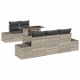 Conjunto de sofá de jardín 6 pcs Gris Claro y Gris Oscuro