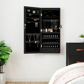 Wall-mounted black mirror with jewelry box and LED lights by vidaXL, Mirrors - Ref: Foro24-353233, Price: 92,36 €, Discount: %