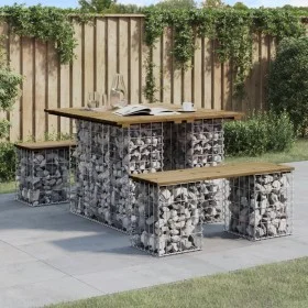 Gabionenkorb-Gartenbank aus imprägniertem Kiefernholz 100x102x72cm von vidaXL, Gartenbänke - Ref: Foro24-834373, Preis: 106,0...