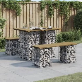 Gabion design garden bench impregnated pine wood 100x70x72cm by vidaXL, garden benches - Ref: Foro24-834364, Price: 91,68 €, ...