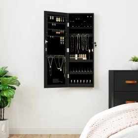 Mirror with jewelry box and LED lights for black wall by vidaXL, Mirrors - Ref: Foro24-353251, Price: 82,44 €, Discount: %