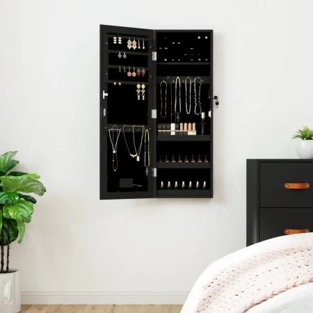 Spiegel mit Schmuckschatulle und LED-Leuchten für schwarze Wand von vidaXL, Spiegel - Ref: Foro24-353251, Preis: 82,44 €, Rab...
