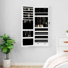 Mirror with jewelry box and LED lights for white wall by vidaXL, Mirrors - Ref: Foro24-353235, Price: 96,98 €, Discount: %