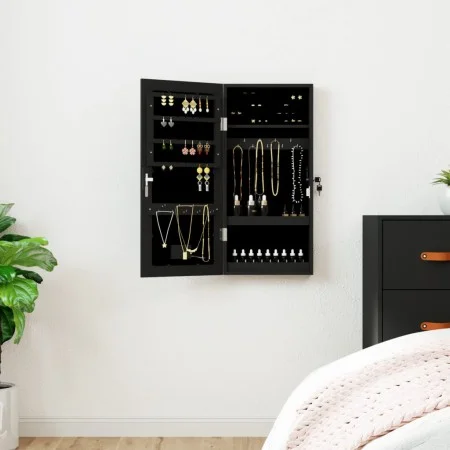 Espejo con joyero y luces LED para pared negro by vidaXL, Mirrors - Ref: Foro24-353248, Price: 72,82 €, Discount: %