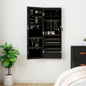 Espejo con joyero y luces LED para pared negro by vidaXL, Mirrors - Ref: Foro24-353236, Price: 105,89 €, Discount: %