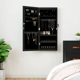 Mirror with jewelry box and LED lights for black wall by vidaXL, Mirrors - Ref: Foro24-353242, Price: 80,73 €, Discount: %