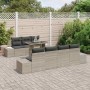 Conjunto de sofá de jardín 8 pcs Gris Claro y Gris Oscuro
