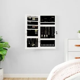 Mirror with jewelry box and LED lights for white wall by vidaXL, Mirrors - Ref: Foro24-353247, Price: 65,84 €, Discount: %