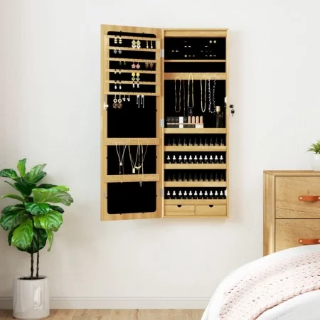 Mirror with jewelry box and LED lights for wall by vidaXL, Mirrors - Ref: Foro24-353237, Price: 100,32 €, Discount: %