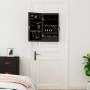 Mirror with jewelry box and LED lights for black wall by vidaXL, Mirrors - Ref: Foro24-353230, Price: 70,62 €, Discount: %