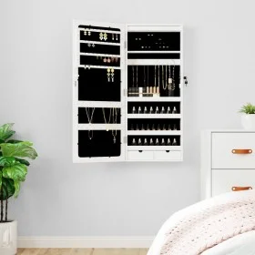 Mirror with jewelry box and LED lights for white wall by vidaXL, Mirrors - Ref: Foro24-353232, Price: 94,26 €, Discount: %