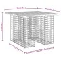 Gabion design garden bench Douglas fir wood 100x102x72 cm by vidaXL, garden benches - Ref: Foro24-834372, Price: 101,46 €, Di...