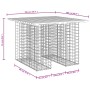 Gabionen-Design-Gartenbank aus Douglasie, 100 x 102 x 72 cm von vidaXL, Gartenbänke - Ref: Foro24-834372, Preis: 102,40 €, Ra...