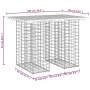 Gabion design garden bench impregnated pine wood 100x70x72cm by vidaXL, garden benches - Ref: Foro24-834367, Price: 109,70 €,...