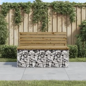 Gabion design garden bench impregnated pine wood 103x70x65cm by vidaXL, garden benches - Ref: Foro24-834376, Price: 144,28 €,...