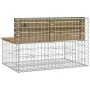 Banco jardín diseño gaviones madera pino impregnada 103x70x65cm de vidaXL, Bancos de jardín - Ref: Foro24-834376, Precio: 144...