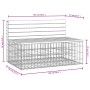 Gabion design garden bench impregnated pine wood 103x70x65cm by vidaXL, garden benches - Ref: Foro24-834376, Price: 146,76 €,...