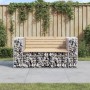 Gartenbank Design Gabione massives Kiefernholz 143x71x65,5 cm von vidaXL, Gartenbänke - Ref: Foro24-834377, Preis: 146,37 €, ...