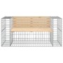 Gartenbank Design Gabione massives Kiefernholz 143x71x65,5 cm von vidaXL, Gartenbänke - Ref: Foro24-834377, Preis: 146,37 €, ...