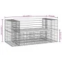 Garden bench design with gabions made of solid pine wood 143x71x65.5 cm by vidaXL, garden benches - Ref: Foro24-834377, Price...