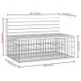 Gabionen-Design-Gartenbank aus massivem Kiefernholz, 103 x 70 x 65 cm von vidaXL, Gartenbänke - Ref: Foro24-834374, Preis: 12...