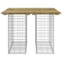 Banco jardín cesta gaviones madera pino impregnada 100x102x72cm de vidaXL, Bancos de jardín - Ref: Foro24-834370, Precio: 109...