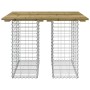 Banco jardín cesta gaviones madera pino impregnada 100x102x72cm de vidaXL, Bancos de jardín - Ref: Foro24-834370, Precio: 109...