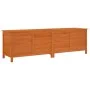 Arcón de jardín madera maciza abeto marrón 198,5x50x56,5 cm de vidaXL, Cajas de almacenaje para exteriores - Ref: Foro24-3647...