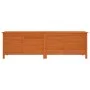 Arcón de jardín madera maciza abeto marrón 198,5x50x56,5 cm de vidaXL, Cajas de almacenaje para exteriores - Ref: Foro24-3647...