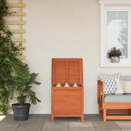 Arcón de jardín madera maciza abeto marrón 50x49x56,5 cm by vidaXL, Outdoor storage boxes - Ref: Foro24-364751, Price: 83,97 ...