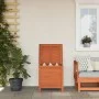 Arcón de jardín madera maciza abeto marrón 50x49x56,5 cm by vidaXL, Outdoor storage boxes - Ref: Foro24-364751, Price: 83,97 ...